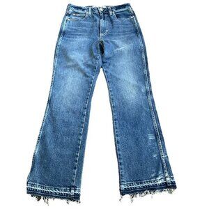 AMO Denim Chloe Crop Pant in Crush Size 27 Bella Crop High Rise Straight Ankle